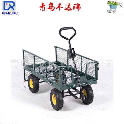 厂家销售  多用途重型四轮可折叠花园网车工具车园林园艺工具车